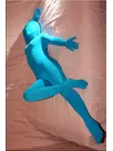 Classic Unicolor Fullbody Blue Lycra Spandex Morph Zentai Unisex Zentai Unitard Second Skin Suit