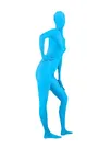 Azure Lycra Spandex Morph Zentai Unisex Zentai Unitard Second Skin Suit