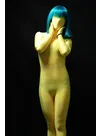 Superior Yellow Lycra Spandex Morph Zentai Unisex Zentai Unitard Second Skin Suit