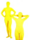Popular Yellow Lycra Spandex Morph Zentai Unisex Zentai Unitard Second Skin Suit