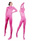 Unicolor Fullbody Pink Lycra Spanex Unisex Zentai Unitard Second Skin Suit