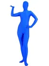 Popular Unicolor Fullbody Blue Lycra Spandex Morph Zentai Unisex Zentai Unitard Second Skin Suit