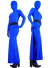 Skirt Style Blue Lycra Spandex Second Skin Zentai Unisex Zentai Dress