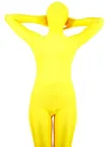 Popular Yellow Lycra Spandex Morph Zentai Unisex Zentai Unitard Second Skin Suit