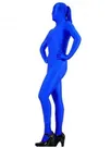 Blue Lycra Spandex Unitard Second Skin Zentai Unisex Zentai with Horse Tail