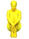 Popular Yellow Lycra Spandex Morph Zentai Unisex Zentai Unitard Second Skin Suit