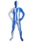 White and Blue Lycra Spandex Unitard Second Skin Zentai Unisex Zentai Suit Holiday Costume White and Blue Lycra Spandex Unitard Second Skin Zentai Unisex Zentai Suit Holiday Costume