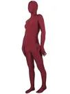 Deep Red Lycra Spandex Morph Zentai Unisex Zentai Unitard Second Skin Suit Deep Red Lycra Spandex Morph Zentai Unisex Zentai Unitard Second Skin Suit