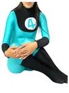 Fantastic 4 Blue and Black Lycra Spandex Skinsuit Unisex Tights Superhero Zentai Catsuit Second Skin Clothing