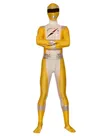 Yellow and Silver Lycra Spandex Skinsuit Costume Superhero Zentai Catsuit Second Skin Clothing