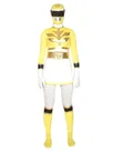Gosei Yellow and White Goseiger Power Ranger Super Hero Lycra Spandex Skinsuit Unisex Superhero Zentai Catsuit Second Skin Clothing Holiday Costume