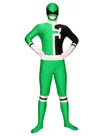 Green and Black Lycra Spandex Skinsuit Super Hero Superhero Zentai Catsuit Second Skin Clothing