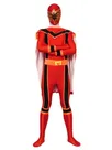 Red Mahou Sentai Magiranger Power Rangers Costume Lycra Spandex Skinsuit Super Hero Superhero Zentai Catsuit Second Skin Clothing