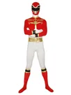 Gosei Red and White Goseiger Power Ranger Lycra Costume Superhero Zentai Catsuit Zentai Skinsuit Second Skin Clothing