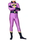 Purple with Black Lycra Spandex Skinsuit Morph Second Skin Zentai Catsuit Second Skin Clothing