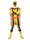 Yellow with Black Mahou Sentai Magiranger Costume Lycra Spandex Skinsuit Super Hero Superhero Zentai Catsuit Second Skin Clothing