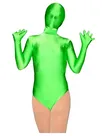 Half Length Green Lycra Spandex Morph Zentai Unisex Leotard Catsuit Unitard Second Skin Clothing Half Length Green Lycra Spandex Morph Zentai Unisex Leotard Catsuit Unitard Second Skin Clothing