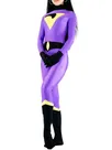 Purple with Black Lycra Spandex Skinsuit Morph Second Skin Zentai Catsuit Second Skin Clothing