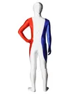 Pattern of French Flag Unisex Lycra Zentai Skinsuit Second Skin Suit