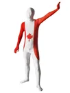 Pattern of Canadian Flag Unisex Lycra Zentai Skinsuit Second Skin Suit