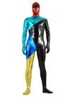 Second Skin Colorful Zentai Costume Wetlook Unitard Skinsuit Shiny Metallic Zentai Suit