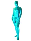Second Skin Popular Blue Zentai Costume Wetlook Unitard Skinsuit Shiny Metallic Unisex Zentai Suit Holiday Costume