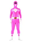 Rose and White Power Ranger Halloween Costume Lycra Spandex Skinsuit Unisex Superhero Zentai Catsuit Second Skin Clothing Holiday Costume