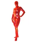 Second Skin Popular Red Zentai Costume Wetlook Unitard Skinsuit Shiny Metallic Unisex Zentai Suit Holiday Costume