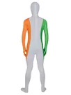 White Orange and Green Lycra Costume Superhero Zentai Catsuit Zentai Skinsuit Second Skin Clothing for Men
