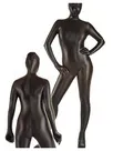 Second Skin Black Zentai Costume Wetlook Unitard Skinsuit Shiny Metallic Zentai Suit
