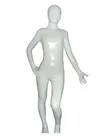 Second Skin White Cream Zentai Costume Wetlook Unitard Skinsuit Shiny Metallic Unisex Zentai Suit Holiday Costume Second Skin White Cream Zentai Costume Wetlook Unitard Skinsuit Shiny Metallic Unisex Zentai Suit Holiday Costume