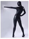 Second Skin Black Zentai Costume Wetlook Unitard Skinsuit Shiny Metallic Lycra Female Zentai Suit Second Skin Black Zentai Costume Wetlook Unitard Skinsuit Shiny Metallic Lycra Female Zentai Suit