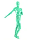 Second Skin Quality Green Silver Dot Wetlook Unitard PVC Breathable Unisex Zentai