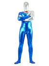 Blue and Silver Zentai Costume Wetlook Unitard Skinsuit Shiny Metallic Unisex Catsuit Second Skin Clothing Party Costume Blue and Silver Zentai Costume Wetlook Unitard Skinsuit Shiny Metallic Unisex Catsuit Second Skin Clothing Party Costume