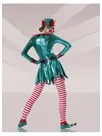 Second Skin Green Red White Zentai Costume Wetlook Unitard Skinsuit Shiny Metallic Lycra Stripes Unisex Zentai Suit Holiday Costume Second Skin Green Red White Zentai Costume Wetlook Unitard Skinsuit Shiny Metallic Lycra Stripes Unisex Zentai Suit Holiday Costume