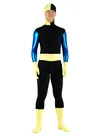 Black and Yellow Lycra Spandex Skinsuit Second Skin Wetlook Shiny Metallic Superhero Zentai Catsuit