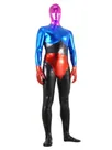 Second Skin Black Peach Blue and Red Zentai Costume Wetlook Unitard Skinsuit Shiny Metallic Zentai Suit