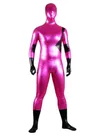 Rose and Black Zentai Costume Wetlook Unitard Skinsuit Shiny Metallic Lycra Spandex Morph Second Skin Zentai Suit