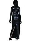 Second Skin Black PVC Back Open Long PVC Dresses