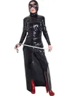 Second Skin Front Open Sexy Shiny PVC Sexy Dress with Whip and Mask Second Skin Front Open Sexy Shiny PVC Sexy Dress with Whip and Mask
