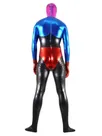 Second Skin Black Peach Blue and Red Zentai Costume Wetlook Unitard Skinsuit Shiny Metallic Zentai Suit