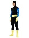 Black and Yellow Lycra Spandex Skinsuit Second Skin Wetlook Shiny Metallic Superhero Zentai Catsuit