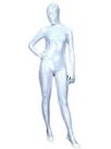 Second Skin White Wetlook Unitard PVC Full-body Zentai Suit
