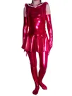 Second Skin PVC School Uniform Style Dress with Shoulder Length Gloves and Stockings