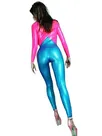 Two Way Zipper Wetlook Unitard PVC Unisex Catsuit Second Skin Clothing Party Costume