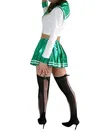 Long Sleeves Zentai Costume Wetlook Shiny Metallic Skirt Second Skin Clothing