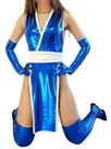 Second Skin Ideal Blue Zentai Costume Wetlook Shiny Metallic Sexy Costume