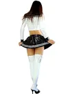 Pretty Long Sleeves Zentai Costume Wetlook Shiny Metallic Skirt Second Skin Clothing