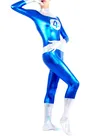 Zentai Costume Wetlook Unitard Skinsuit Shiny Metallic Fantastic 4 Unisex Catsuit Second Skin Clothing Party Costume
