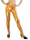Second Skin Gold Spandex Costume Wetlook Shiny Metallic Sexy Trousers Second Skin Gold Spandex Costume Wetlook Shiny Metallic Sexy Trousers